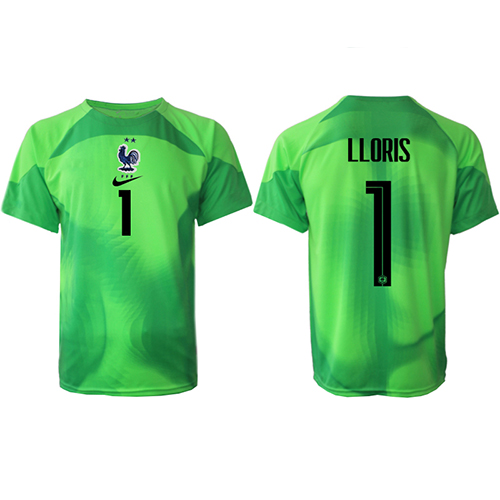 Frankrike Hugo Lloris #1 Målvakt Replika Borta matchkläder VM 2022 Korta ärmar